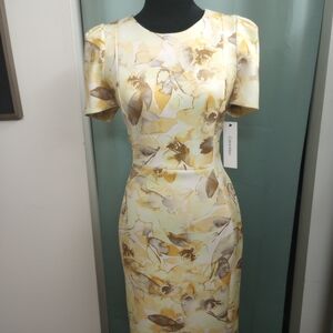 Fine Floral Print Calvin Klein Dress